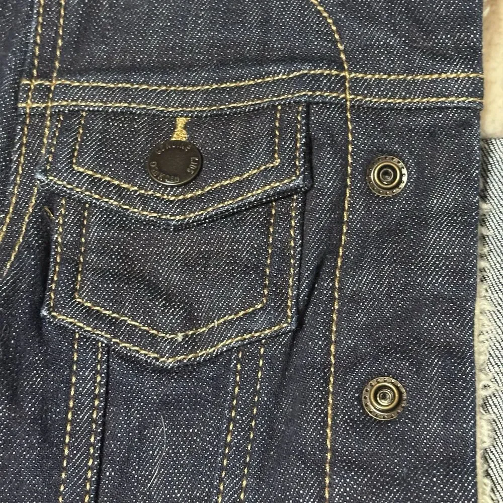 Genuine Kids OshKosh 2T Denim Sherpa Lined Trucker Jacket Blue Toddler Unisex